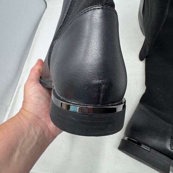 Nine West Black Leather Over-the-Knee Riding Boots Women’s Size 7.5 - Picture 10 of 12